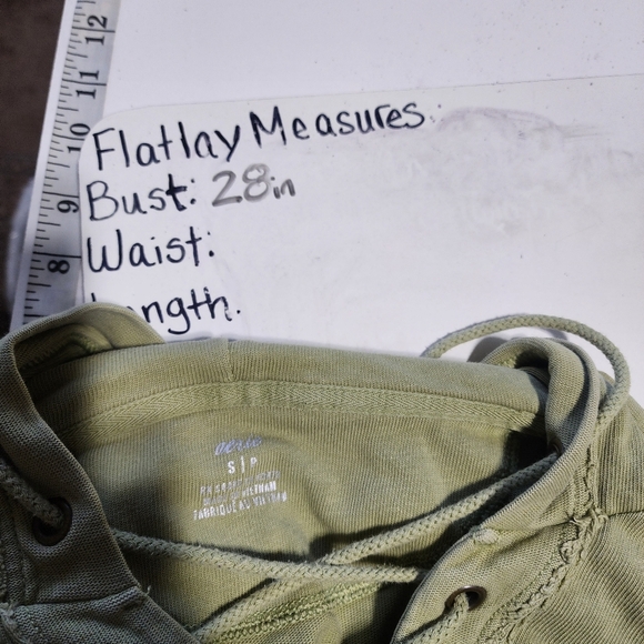 Aerie oversized olive green lace up hoodie sweater - Picture 4 of 7